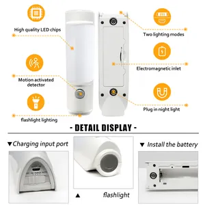 高品質USB充電式ナイトランプ食器棚寝室PIRモーションセンサーLedナイトライト家庭用