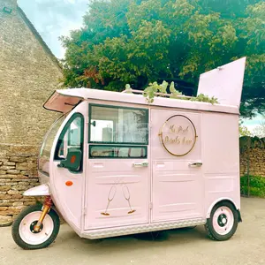 Electric Tap Truck Vintage Mobile Bar Food Truck Triciclo Três Rodas Tuk Tuk Beer Champagne Wine Vending Wedding Carts