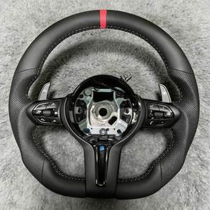 Volante de Coche OEM Modelo M, Completamente en Cuero con Costuras Rojas, para <span class=keywords><strong>BMW</strong></span> 2016 <span class=keywords><strong>bmw</strong></span> <span class=keywords><strong>328i</strong></span> M5 F90 X4m F98 435i 640i - Product Image 3
