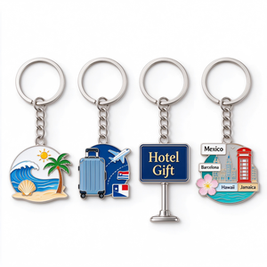 Porte-clés en émail personnalisé, souvenirs de <span class=keywords><strong>plage</strong></span>, cadeaux d'hôtel, Mexique, <span class=keywords><strong>Barcelone</strong></span>, Londres, Hawaï, Jamaïque, porte-clés de voyage - Product Image 1