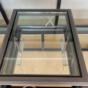 Lucernario Elettrico Automatico a Doppio Vetro Personalizzato in Fabbrica, Finestra in Vetro <span class=keywords><strong>per</strong></span> Tetto a Soffitto Moderno in Lega di Alluminio con Lamelle, Apertura Verticale - Product Image 4
