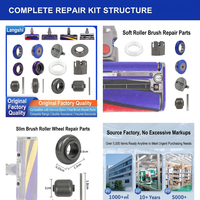 Kit de réparation de roues et roulements de remplacement compatible avec les aspirateurs Dyson V8 V10 V11 V15, pièces pour rouleaux souples et têtes à couple élevé