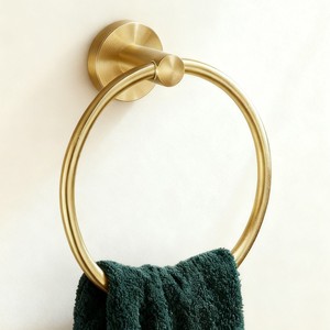 Stainless Steel Round <b>Towel</b> Ring Gold Color <b>Bathroom</b> <b>Hand</b> <b>Towel</b> <b>Holder</b> Circular Rack - Product Image 1