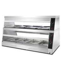 Restaurant cuisine industrielle acier inoxydable électrique Bain Marie Buffet chauffe-plat chauffe-plat vapeur Table vitrine usine
