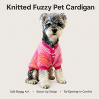 Pull en peluche chaud d'hiver pour animaux de compagnie, cardigan ouvert sur le devant, tricoté pour petits chiens, chats, Schnauzer, Bichon Frisé, Bouledogue Français