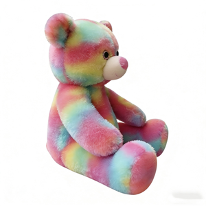 Oso de peluche personalizado y colorido, oso de peluche sentado, oso de peluche arcoíris - Product Image 1