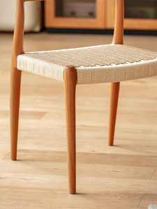 Chaise de salle <span class=keywords><strong>à</strong></span> manger de luxe au design scandinave demi-<span class=keywords><strong>maison</strong></span> en vente bois de rotin moderne pour salon/cuisine - Product Image 4