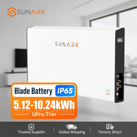 Batterie de stockage d'énergie LiFePO4 universelle compatible 48V 100Ah 5/10kWh, protocole onduleur 99%, 6000 cycles pour systèmes solaires hybrides