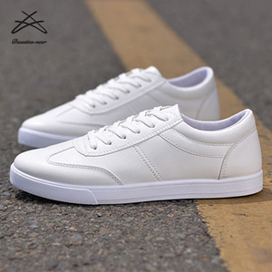 Zapatos Casuales de <span class=keywords><strong>Hombre</strong></span> de Alta Calidad 2024, con Cordones, de Caña Baja, en Cuero PU Blanco y Negro, Zapatillas para <span class=keywords><strong>Hombre</strong></span> - Product Image 5