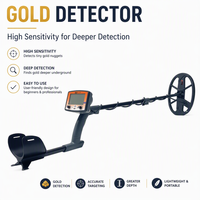 Détecteur de métaux haute sensibilité GOLDFORCE F19, détecteur d'or souterrain avec bobine de recherche étanche de 11 pouces
