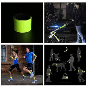 Custom 12pcs reflexivo pulseira segurança reflexiva PVC braçadeira reflexiva tapa snap pulso tornozelo bandas - Product Image 6