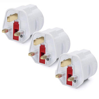 Colokan Adaptor Daya Universal, Colokan Konverter Daya Adaptor Steker Eropa Ke UK Multifungsi EU Eropa, Soket 2 Pin, Adaptor Universal Menyatu, 250V 13A