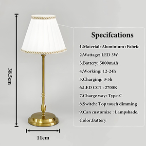 Không Dây Vải Bảng Đèn 2700K Cảm Ứng Từ Xa Có Thể Thay Thế Pin Tùy Chỉnh Chụp Đèn 38Cm Cho Đám Cưới Tổ Chức Sự Kiện Nhà Hàng Trang Trí - Product Image 6