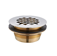 Siphon de douche rond en laiton avec filtre en acier inoxydable, drain de sol de 2 pouces pour salle de bain, balcon, toit, anti-obstruction