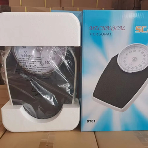 Balance personnelle mécanique DT01 de haute qualité, personnalisable OEM, pour salle de bain, précision 1g, capacité 160kg, en verre et plastique, écran LCD - Product Image 1