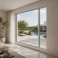 Ventana Abatible de Marco Estrecho ALUFRONT con Paneles de Vidrio Grandes y Diseño Personalizado para Proyectos Residenciales de Alta Gama