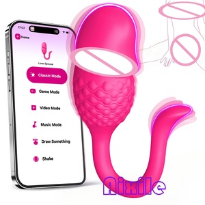 Vibrador Portátil con Control Remoto por Aplicación, Juguetes Sexuales <span class=keywords><strong>para</strong></span> Mujeres, Huevo Vibrador con 9 Modos, Estimulación Dual del Clítoris - Product Image 1