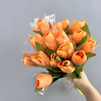 Fleurs de tulipes artificielles en latex de haute qualité PPS, toucher réel, douces, 35 cm, pour la décoration de la maison, de la table et des mariages