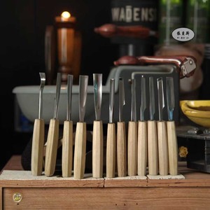 Kit de Tallado en Madera para Principiantes y Profesionales Juego de Herramientas de Tallado con Gubias 12 Cinceles para Madera Juego de Herramientas para Tallar Madera Cinceles y Punzones - Product Image 6