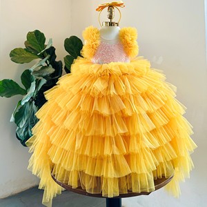 Vestido de princesa para niñas pequeñas tamaño largo púrpura velo de dama de honor por Nhung Nguyen hecho en Vietnam OEM ODM ropa para niños - Product Image 6