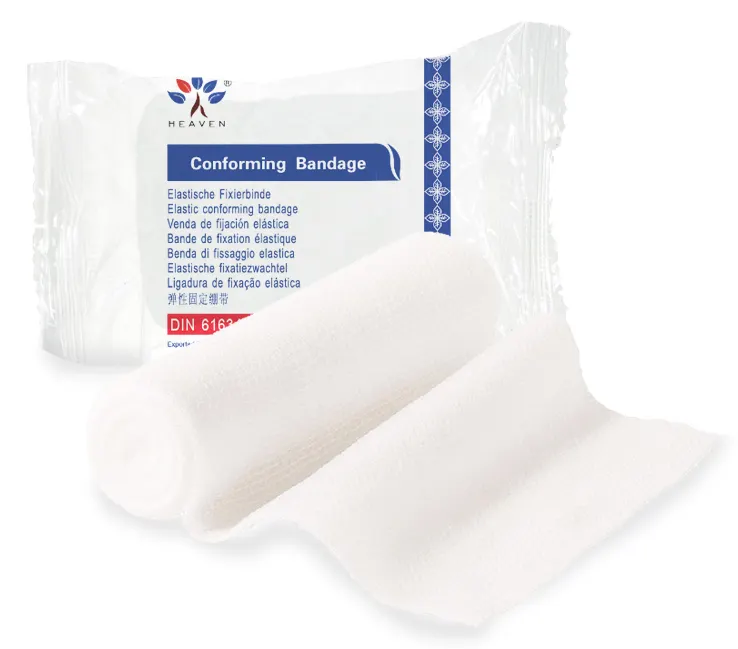 Medizinische Baumwolle Elastic Gaze Bandage Rollen PBT Conforming Bandage