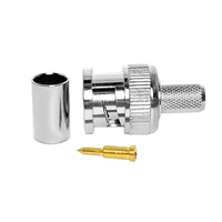 Connecteur RF BNC mâle droit à sertir 50 ohms pour câbles coaxiaux RG6 LMR300 5DFB/RF-5 – Fournisseur d'usine – En stock
