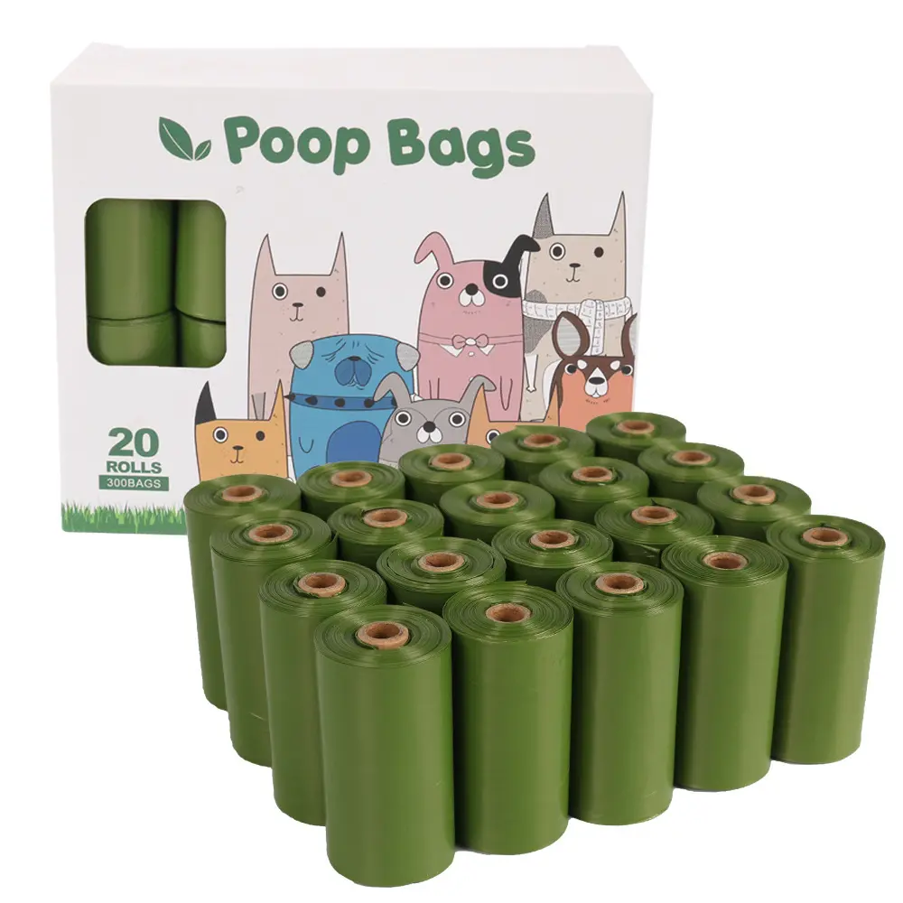 Basics sacchetti di cacca di cane biodegradabili Standard con Dispenser sacchetto di smaltimento dei rifiuti di cacca di animali domestici compostabile