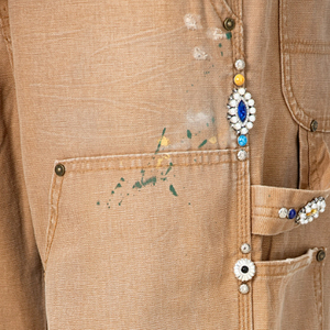 Top Quality Custom di strass alla moda Graffiti stampati <span class=keywords><strong>pantaloni</strong></span> causali Patchwork doppio ginocchio <span class=keywords><strong>pantaloni</strong></span> <span class=keywords><strong>uomo</strong></span> a <span class=keywords><strong>vita</strong></span> <span class=keywords><strong>bassa</strong></span> Jeans <span class=keywords><strong>uomo</strong></span> - Product Image 6