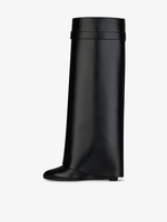 Bottes d'Hiver pour Femme Nouveautés, Bottes de Combat Montantes en Cuir Véritable Sur Mesure, Bottes de Designer Suka à Talon Compensé, Vente Chaude