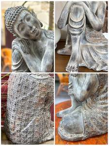 รูปปั้นพระพุทธรูปหลับทำจากเรซิ่น งานศิลปะที่ให้ความสงบและศักดิ์ศรี เหมาะสำหรับตกแต่งโต๊ะทำงานหรือแท่นบูชา เพื่อเสริมสร้างสมาธิและความตั้งใจ - Product Image 3