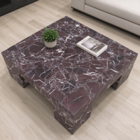 Tables basses modernes en marbre rouge Rosso Levanto, meubles de luxe pour hôtel, salon, ensemble de tables basses, socle bas