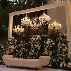 Lámpara de Araña de Cristal Dorada Estilo María <span class=keywords><strong>Teresa</strong></span> Europea para Bodas, Hotel, Sala de Estar, Lámpara Colgante de Lujo - Product Image 3