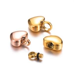 Custom Cremation Heart Urn <strong>Necklace</strong> <strong>Ashes</strong> Stainless Steel Vintage Memorial Pendant <strong>Hold</strong> Gold Heart Keepsake Jewelry Gift - Product Image 4