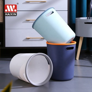 5.3L/7.7L Plastic Round Waste Basket Trash Can <strong>White</strong> Blue Waste <strong>Bin</strong> Garbage <strong>Bin</strong> for Living Room Bathroom <strong>Kitchen</strong> Office Dorms - Product Image 5