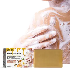 Eelhoe sapone al miele fatto a mano propoli miele sapone al latte cura del viso rifornimento pelle bianca bellezza sbiancante sapone detergente profondo
