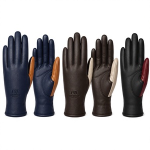 Gants en cuir LM, longueur poignet, doublure fourrée, thermiques, écologiques, compatibles écran tactile, usage quotidien hiver, style uni, design personnalisé pour votre marque - Product Image 4