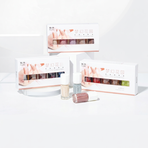 Kit de vernis à ongles pelable 2-en-1 OEM 5 x 10 ml, séchage rapide, facile à appliquer soi-même, sans source de lumière LED, emballage boîte couleur style designer - Product Image 6