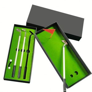 Custom logo Office Activity Promotion Creative Golf Club Shaped <b>Gift</b> Pen Mini <b>Gift</b> <b>Box</b> Golf Set - Product Image 1