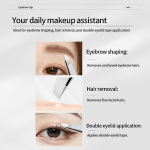 Ensemble de pinces à épiler en acier inoxydable pour sourcils, poils du visage et poils incarnés, avec pointe pointue durable, GZ RTS, commande en gros mixte - Product Image 2