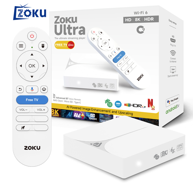 C9 Amlogic S905X5M Android TV Box 4GB RAM 128GB 8K Decoding Dual-Band WiFi for Voice Remote High Performance