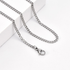 Trendy Men's <b>Titanium</b> Steel Necklace 3.0MM 5.0MM Double Sided <b>Chain</b> Hip Hop Clavicle Accessory CE577 - Product Image 4