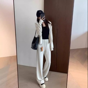 Conjunto Deportivo Informal THEWOW, Chaqueta con Capucha Super Slim con Calefacción Integrada, Pantalones de Pierna Recta con Cintura Elástica, Suaves y Ajustados para Otoño - Product Image 2