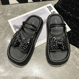Sandalias de verano de una sola tira de seda satinada, sandalias de tacón alto estilo europeo, elegantes y modernas sandalias de tacón grueso para mujer - Product Image 5