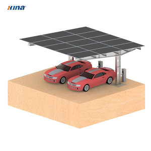 Structure de <span class=keywords><strong>carport</strong></span> solaire à panneaux photovoltaïques à colonne unique et à montage unilatéral pour <span class=keywords><strong>2</strong></span> <span class=keywords><strong>places</strong></span> de stationnement - Product Image 2