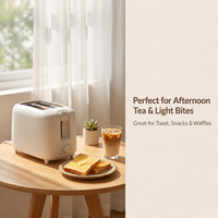 Grille-pain automatique 2 fentes pour la maison, 7 niveaux de cuisson, pour pain et gaufres, idéal pour la cuisine