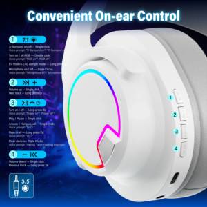 <span class=keywords><strong>Casque</strong></span> de jeu <span class=keywords><strong>sans</strong></span> <span class=keywords><strong>fil</strong></span> ESON OEM 2.4G RGB avec microphone pour PC, NS et PS5 <span class=keywords><strong>PlayStation</strong></span> - Product Image 3