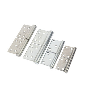 Bisagras de acero inoxidable para banderas, de 4 y 5 pulgadas, 2 mm de grosor, 6 orificios, diseño industrial, bisagra de desenganche para puertas cortafuegos de madera - Product Image 4