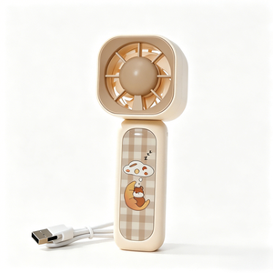 <span class=keywords><strong>Mini</strong></span> Ventilador Cuadrado de Doble Uso con Gancho para Colgar, Ventilador de Mano y de Escritorio, Diseño Fresco y Lindo para Regalo de Niñas, Venta al por Mayor - Product Image 3