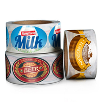 Conception personnalisée étanche biscuits snack bouteilles emballage étiquettes autocollantes alimentaires adhésives