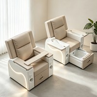 Fauteuil de pédicure électrique multifonctionnel pour salon de manucure, extension de cils, soin des pieds, avec bain de pieds massant à remous